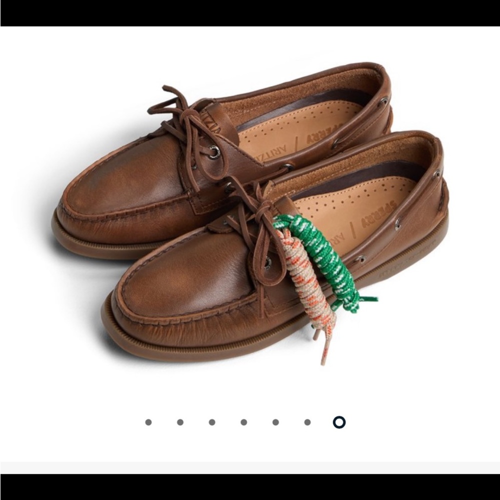 Aritzia x Sperry boat shoe collaboration Brown Leather Loafers